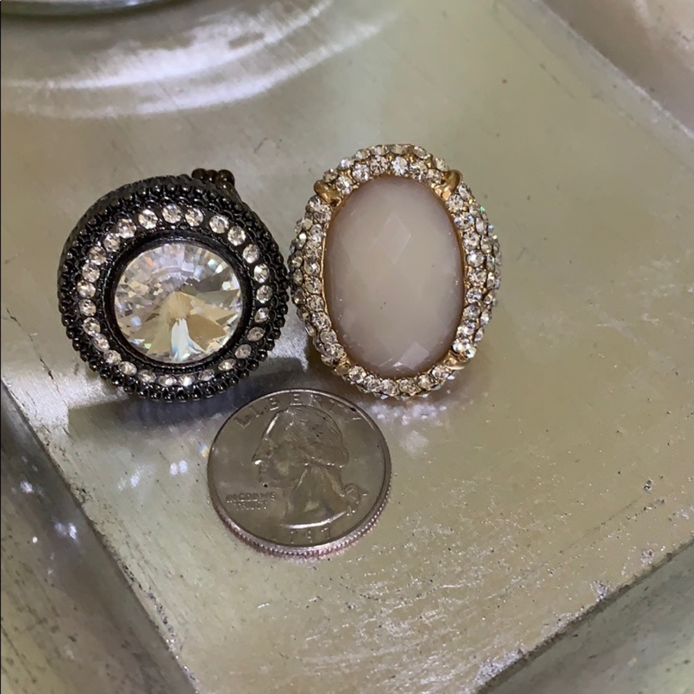 Bundled Dazzling Statement Rings - Picture 3 of 3